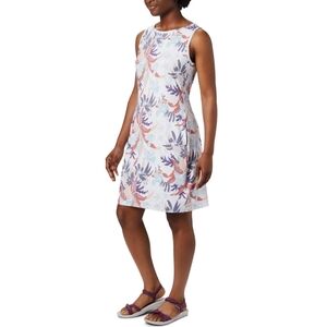 Columbia Chill River Women's Printed Dress Size XL White and Floral Pockets